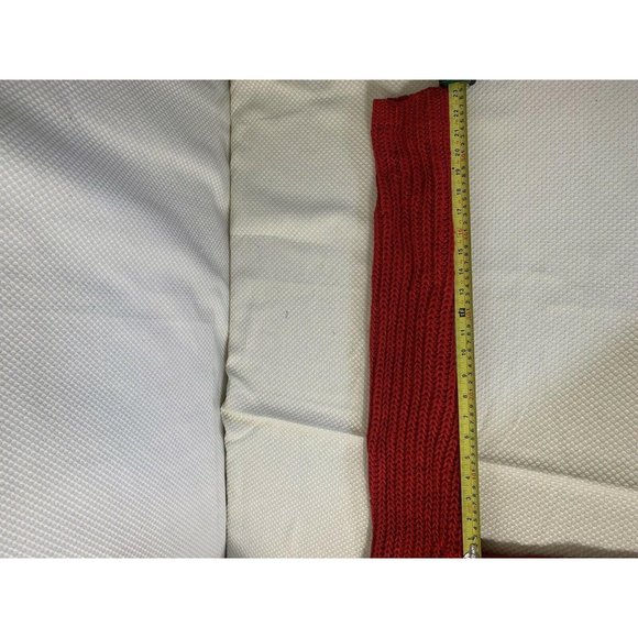 Knit Sweater Women Large Turtle Neck Red Pull Over - Picture 9 of 9